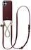 AVY Apple iPhone 17 Burgundy Leren Hoesje met Koord Leather and Gold