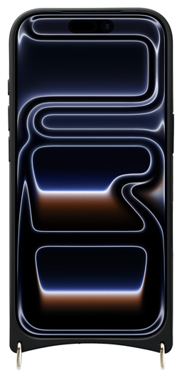 AVY Apple iPhone 17 Pro Zwart Leren Hoesje met Koord Cupid Black afbeelding 12