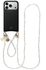 AVY Apple iPhone 17 Pro Zwart Leren Hoesje met Koord Perla Chic Set