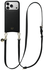 AVY Apple iPhone 17 Pro Zwart Leren Hoesje met Koord Long Leather
