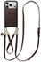 AVY Apple iPhone 17 Pro Bruin Leren Hoesje met Koord Leather Set