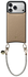 AVY Apple iPhone 17 Pro Beige Leren Hoesje met Koord Silver Spark