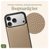 AVY Apple iPhone 17 Pro Beige Leren Hoesje met Koord Silver Spark afbeelding 5