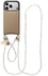 AVY Apple iPhone 17 Pro Beige Leren Hoesje met Koord Perla Chic Set afbeelding 1