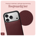 AVY Apple iPhone 17 Pro Burgundy Leren Hoesje met Koord Silver Spark afbeelding 5