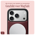 AVY Apple iPhone 17 Pro Burgundy Leren Hoesje met Koord Silver Spark afbeelding 6
