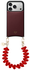 AVY Apple iPhone 17 Pro Burgundy Leren Hoesje met Koord Cupid Clear Red afbeelding 1