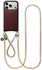 AVY Apple iPhone 17 Pro Burgundy Leren Hoesje met Koord Aurum Lien Set