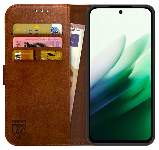 Rosso Element Xiaomi Redmi 15 5G Hoesje Book Case Wallet Bruin afbeelding 1