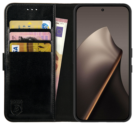 Rosso Element Xiaomi 15T Hoesje Book Case Wallet Zwart afbeelding 1
