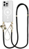 AVY Apple iPhone 15 Pro Max Hoesje met Koord & MagSafe Set Pearl & Rope Black