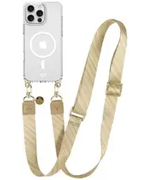 AVY Apple iPhone 15 Pro Max Hoesje met Koord & MagSafe 130CM Aurum Gold afbeelding