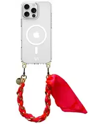 AVY Apple iPhone 15 Pro Max Hoesje met Koord & MagSafe 32CM Rosé Twist afbeelding