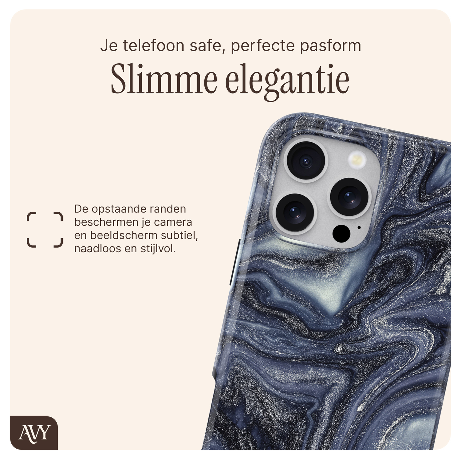 AVY Apple iPhone 15 Pro Max MagSafe Hoesje met Koord 30CM Marmer Hearts afbeelding 12