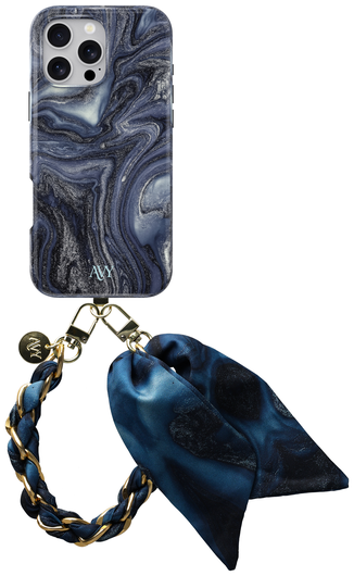 AVY Apple iPhone 15 Pro Max MagSafe Hoesje met Koord 32CM Obscura Blue afbeelding 16