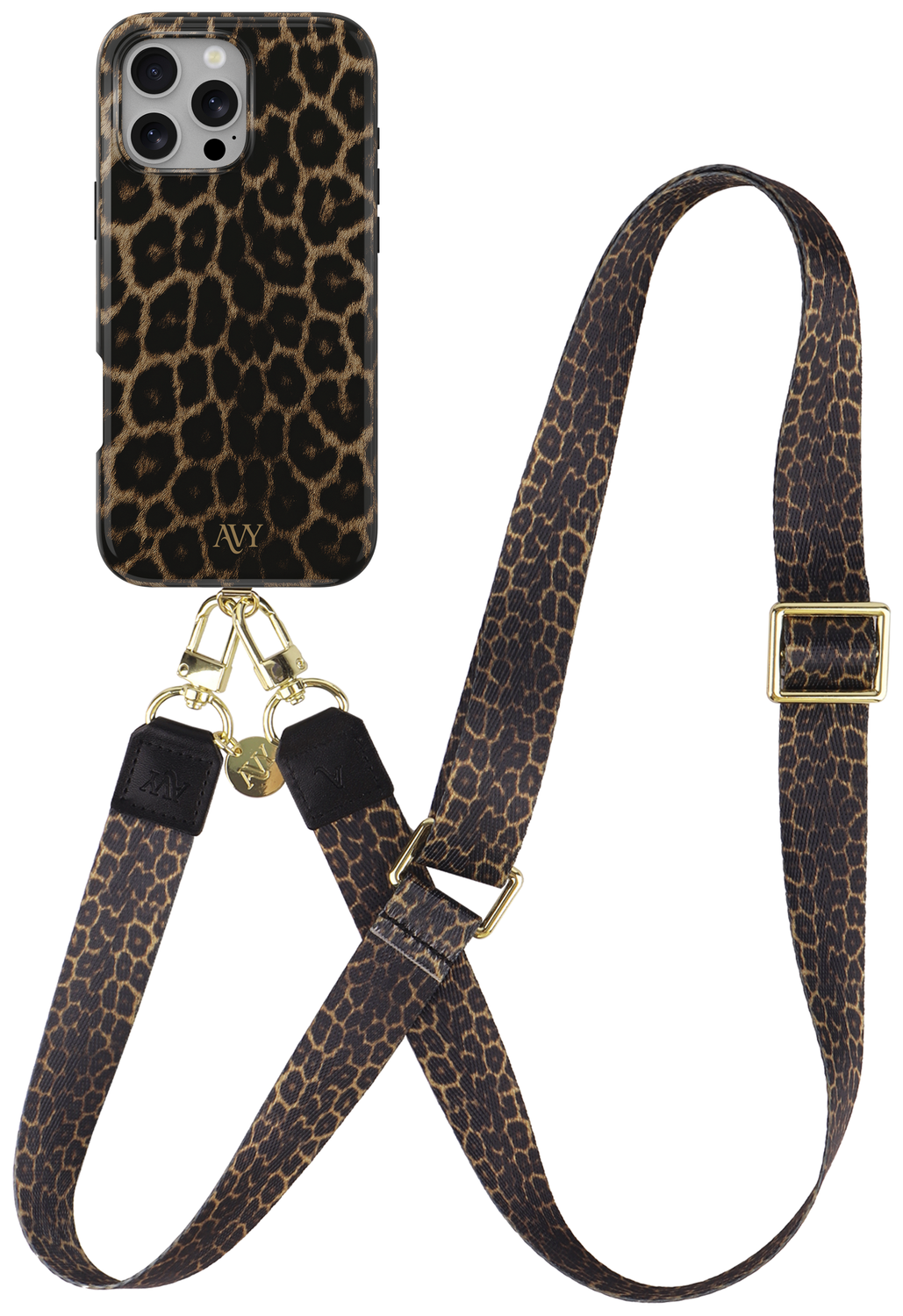 AVY Apple iPhone 15 Pro Max MagSafe Hoesje met Koord 130CM Panthera Chic afbeelding 1