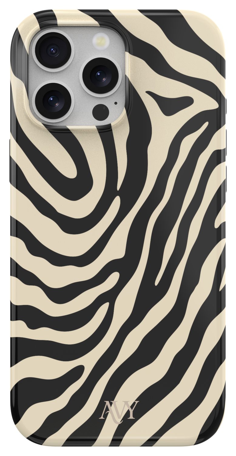 AVY Apple iPhone 15 Pro Max MagSafe Hoesje met Koord 30CM Zebra Hearts afbeelding 12