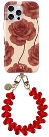 AVY Apple iPhone 15 Pro Max MagSafe Hoesje met Koord 30CM Hearts & Roses