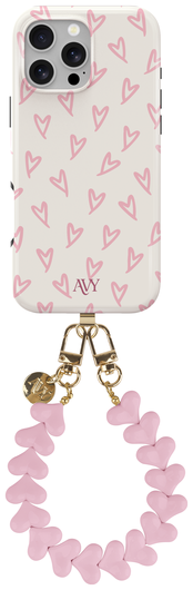 AVY Apple iPhone 15 Pro Max MagSafe Hoesje met Koord 30CM Cupid Hearts afbeelding 1