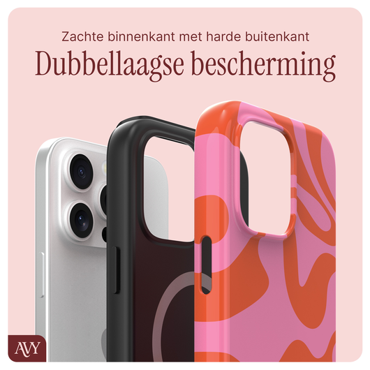 AVY Apple iPhone 15 Pro Max MagSafe Hoesje met Koord 30CM Rose Hearts afbeelding 9