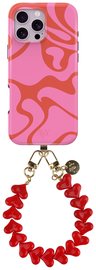 AVY Apple iPhone 15 Pro Max MagSafe Hoesje met Koord 30CM Rose Hearts afbeelding