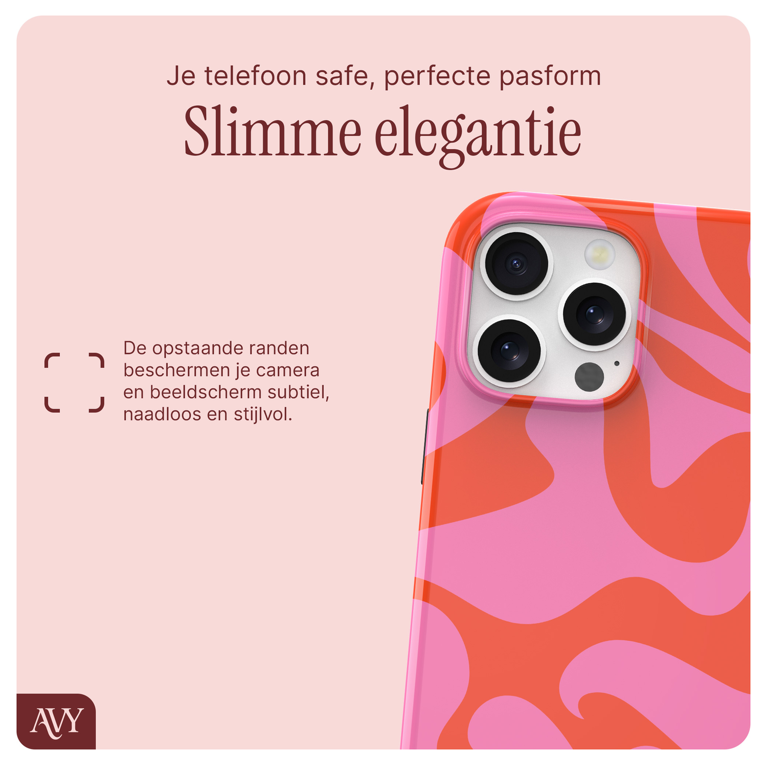 AVY Apple iPhone 15 Pro Max MagSafe Hoesje met Koord 130CM Rosé Twist afbeelding 6