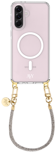 AVY Samsung Galaxy A56 / A36 Hoesje met Koord & MagSafe 30CM Silver Spark afbeelding 1