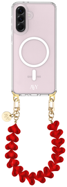 AVY Samsung Galaxy A56 / A36 Hoesje met Koord & MagSafe 30CM Cupid Clear Red