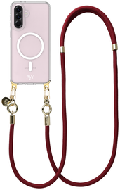 AVY Samsung Galaxy A56 / A36 Hoesje met Koord & MagSafe 130CM Tressé Red