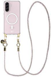 AVY Samsung Galaxy A56 / A36 Hoesje met Koord & MagSafe 120CM Silver Spark Long afbeelding