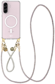 AVY Samsung Galaxy A56 / A36 Hoesje met Koord & MagSafe Set Silver Spark afbeelding