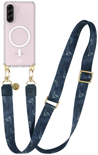 AVY Samsung Galaxy A56 / A36 Hoesje met Koord & MagSafe 130CM Obscura Blue afbeelding 1