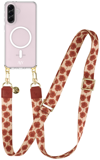 AVY Samsung Galaxy A56 / A36 Hoesje met Koord & MagSafe 130CM Botanique Roses afbeelding 1
