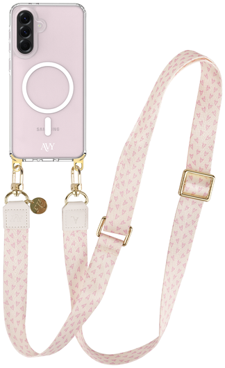 AVY Samsung Galaxy A56 / A36 Hoesje met Koord & MagSafe 130CM Cupid Blush afbeelding 1