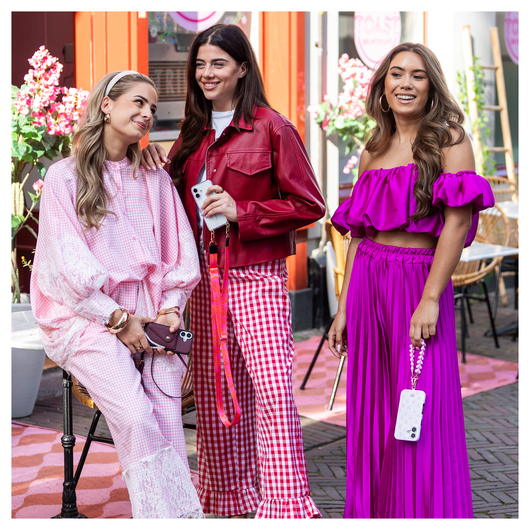 AVY Samsung Galaxy A56 / A36 Hoesje met Koord & MagSafe 130CM Rosé Twist afbeelding 4