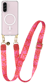 AVY Samsung Galaxy A56 / A36 Hoesje met Koord & MagSafe 130CM Rosé Twist afbeelding