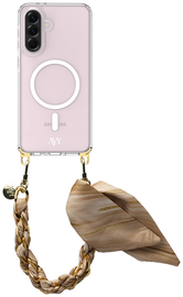 AVY Samsung Galaxy A56 / A36 Hoesje met Koord & MagSafe 32CM Aurum Gold