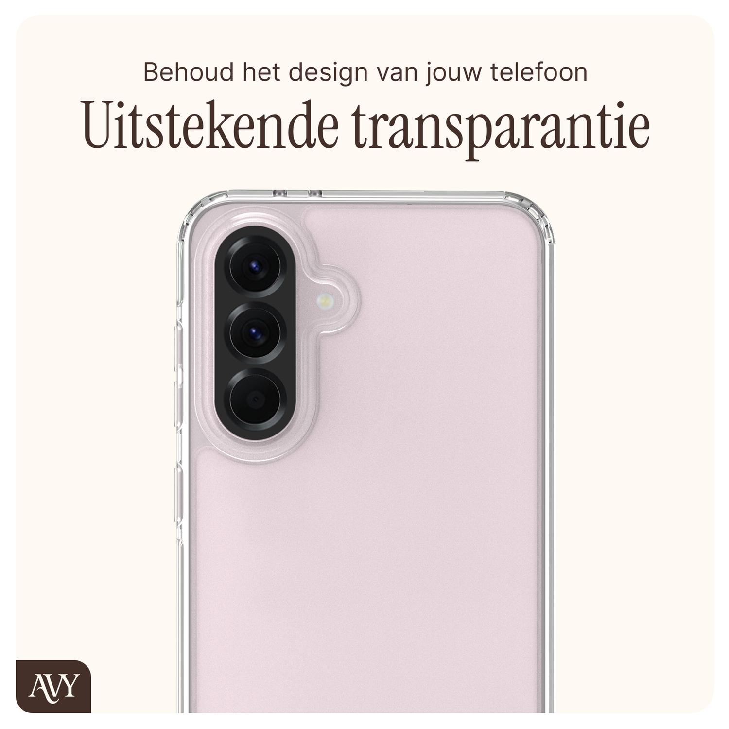 AVY Samsung Galaxy A56 / A36 Hoesje Met Koord 130CM Tressé Beige afbeelding 7