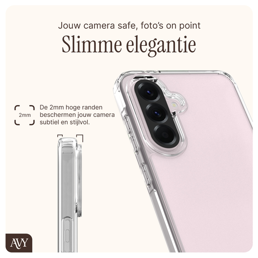 AVY Samsung Galaxy A56 / A36 Hoesje Met Koord 130CM Tressé Beige afbeelding 6