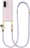 AVY Samsung Galaxy A56 / A36 Hoesje Met Koord 130CM Tressé Purple