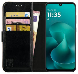 Rosso Element Motorola Moto G06 Hoesje Book Case Wallet Zwart afbeelding