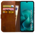 Rosso Element Motorola G06 Power Hoesje Book Case Wallet Bruin afbeelding 1