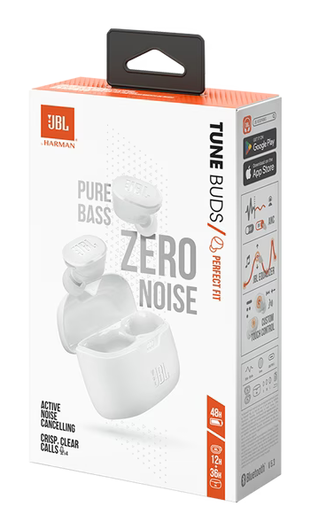 JBL Tune Buds Draadloze Bluetooth Oordopjes met Active Noise Cancelling Wit afbeelding 10