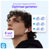 SBG Draadloze Oordopjes Noise Cancelling Bluetooth met Display Licht Blauw afbeelding 6