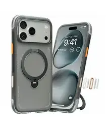 TORRAS Ostand Q3 Air Apple iPhone 17 Pro Hoesje 360° MagSafe Stand Zwart afbeelding