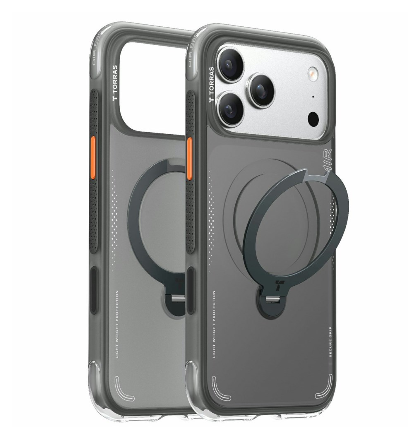 TORRAS Ostand Q3 Air Apple iPhone 17 Pro Max Hoesje 360° MagSafe Stand Zwart afbeelding 2