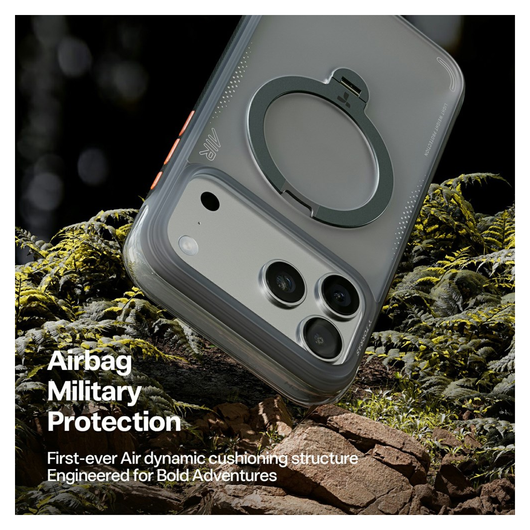 TORRAS Ostand Q3 Air Apple iPhone 17 Pro Max Hoesje 360° MagSafe Stand Zwart afbeelding 7