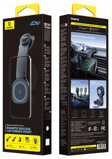 Baseus PrimeTrip MagSafe Telefoonhouder Dashboard Auto met Opladen 15W Zwart afbeelding 14