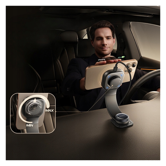 Baseus PrimeTrip MagSafe Telefoonhouder Dashboard Auto met Opladen 15W Zwart afbeelding 7