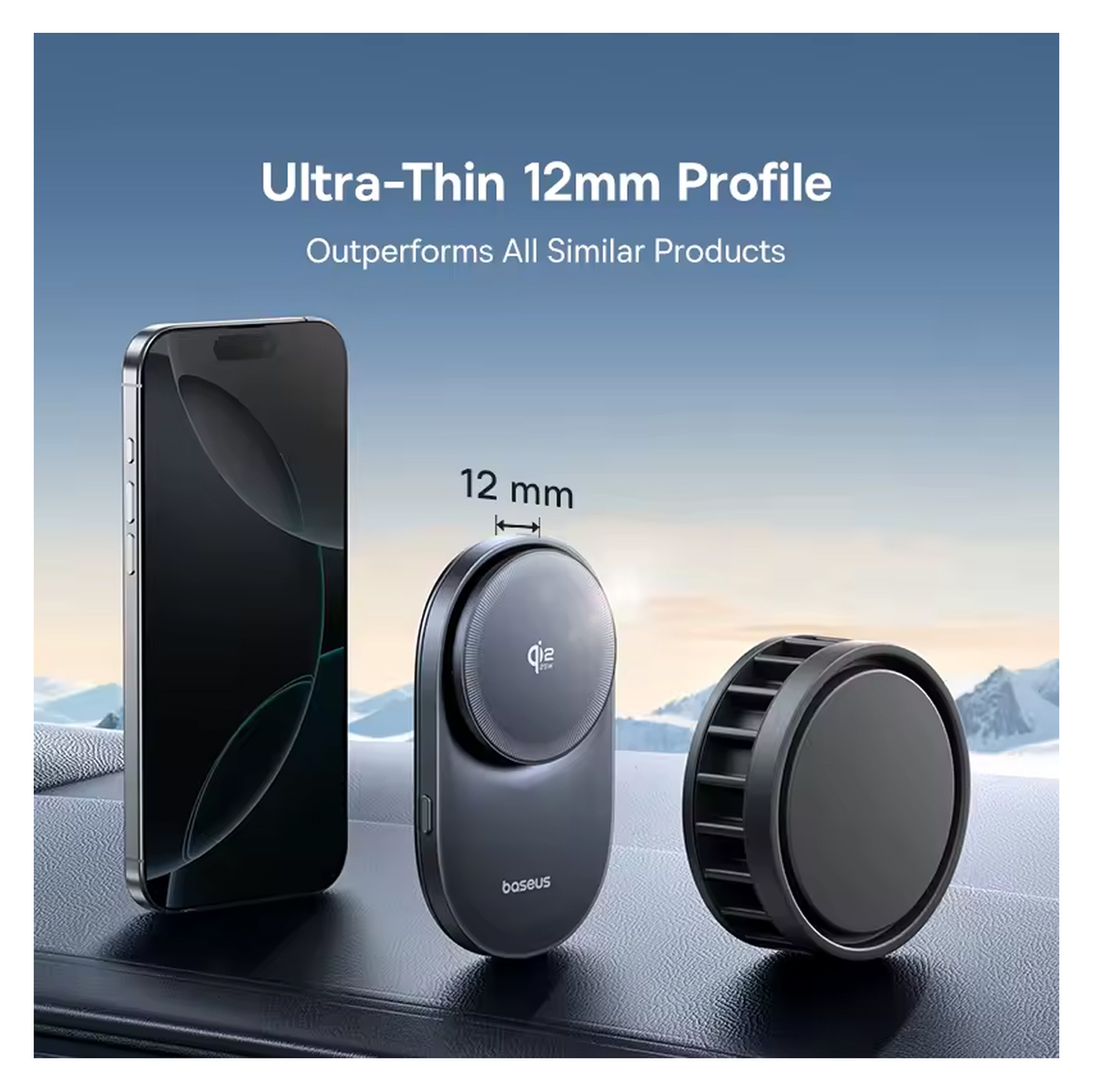 Baseus VC2 Pro Qi2.2 MagSafe Telefoonhouder Ventilatierooster Auto 25W Opladen afbeelding 11